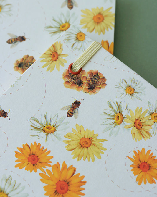 Quaderno A5 botanico Appunti Api e margherite