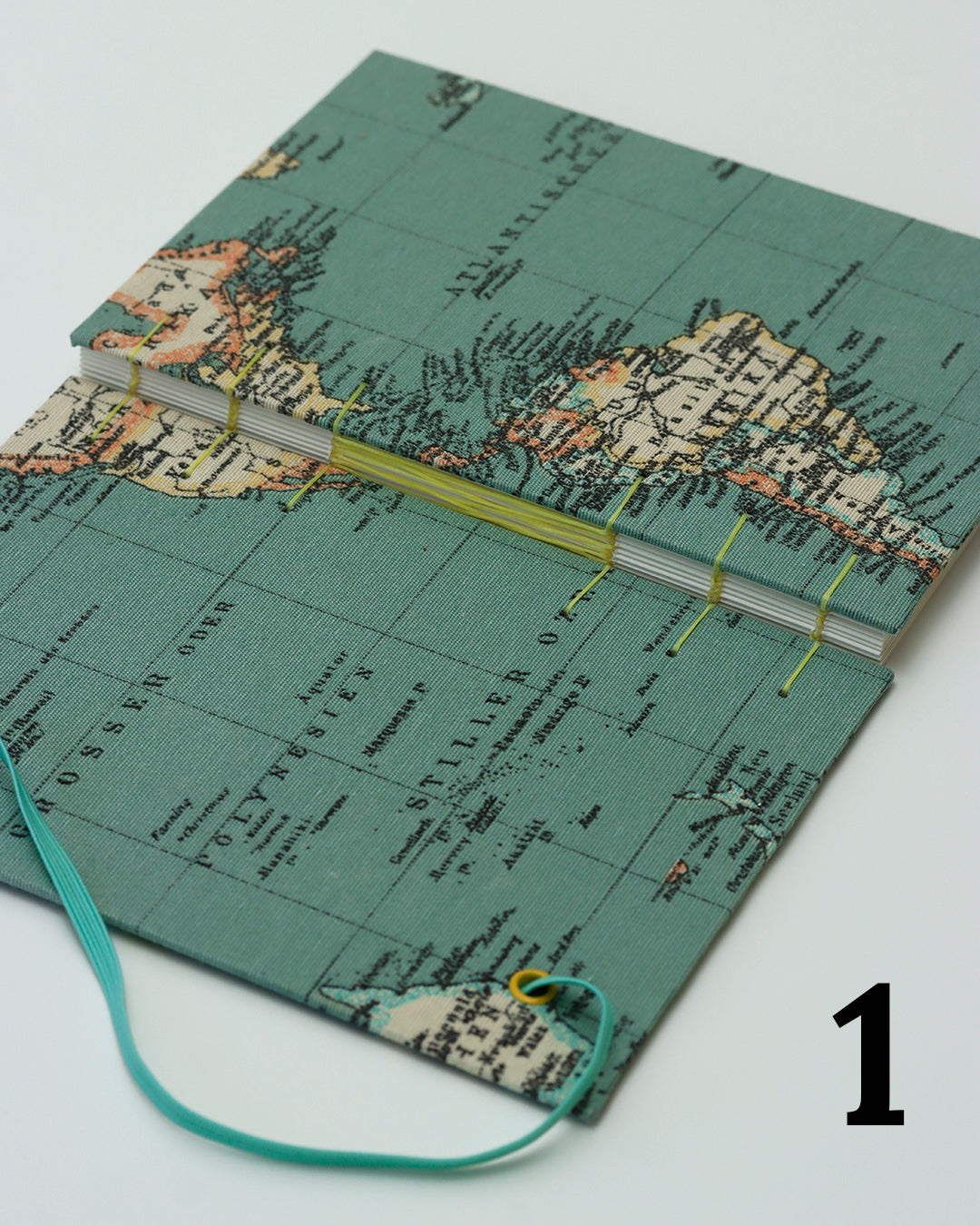 Quaderno Appunti Formato A5 Mappamondo con busta ed elastico