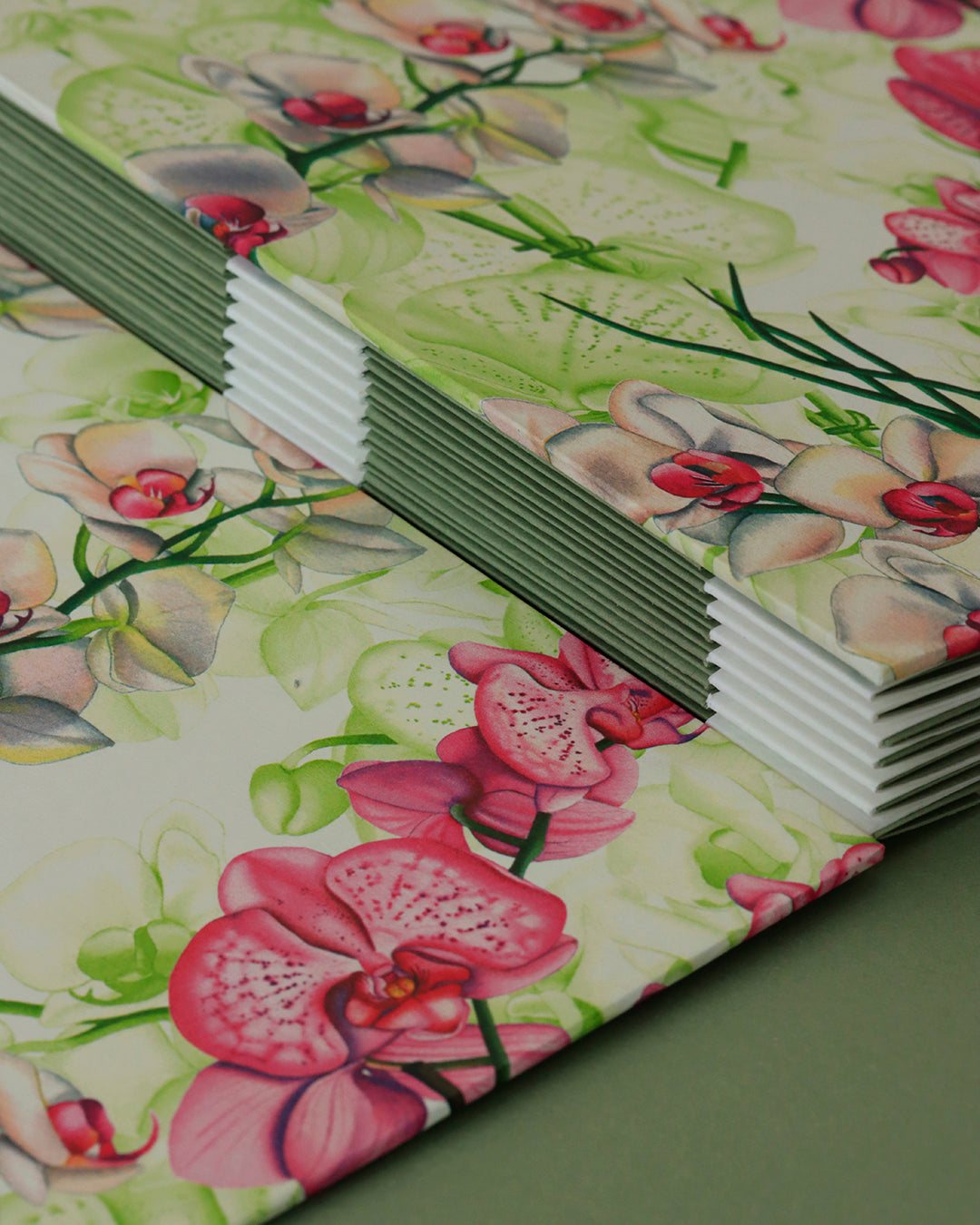 Quaderno A5 botanico Acquarello e Collage Orchidee