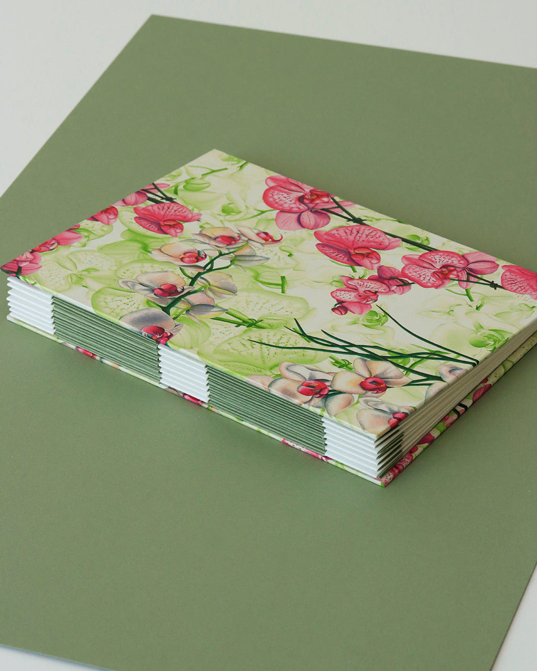 Quaderno A5 botanico Acquarello e Collage Orchidee