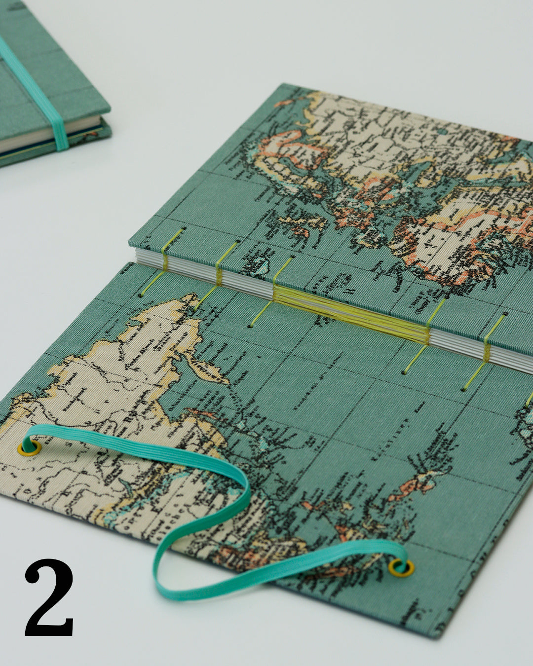 Quaderno Appunti Formato A5 Mappamondo con busta ed elastico