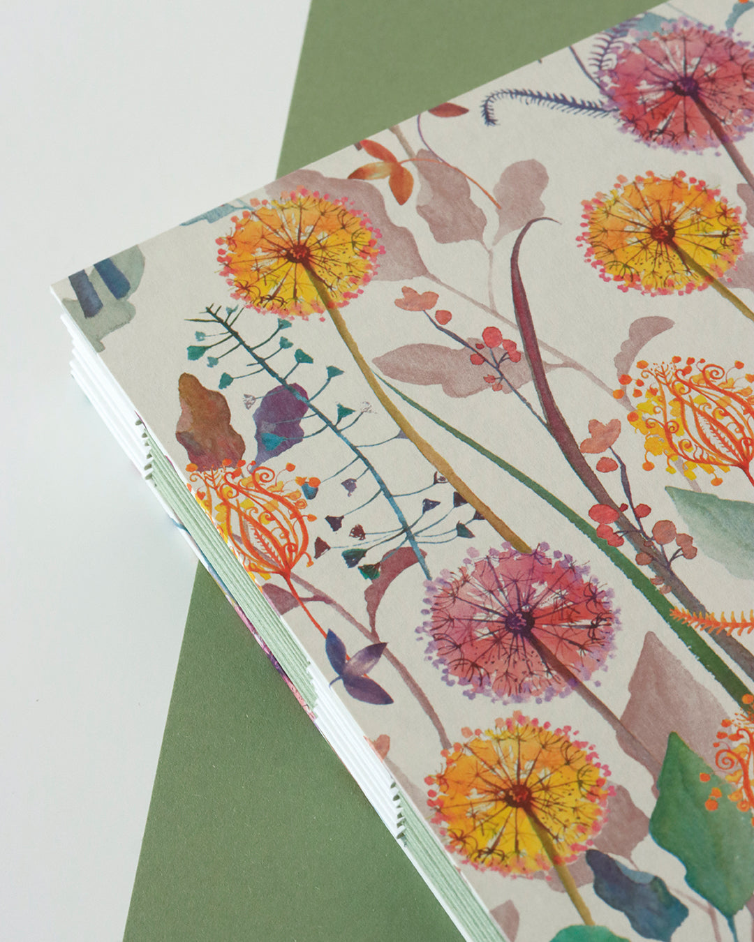 Quaderno botanico A5 Acquarello e Collage Soffioni e borse del pastore