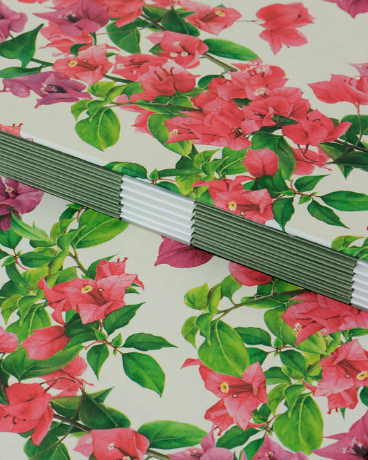 Quaderno A5 botanico Acquarello e Collage Bouganvillea