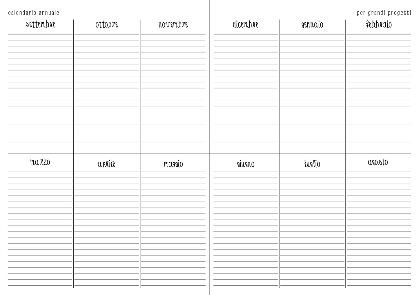 Maxi Agenda dell'insegnante, Pianificatore Docenti, perpetua, da datare a mano