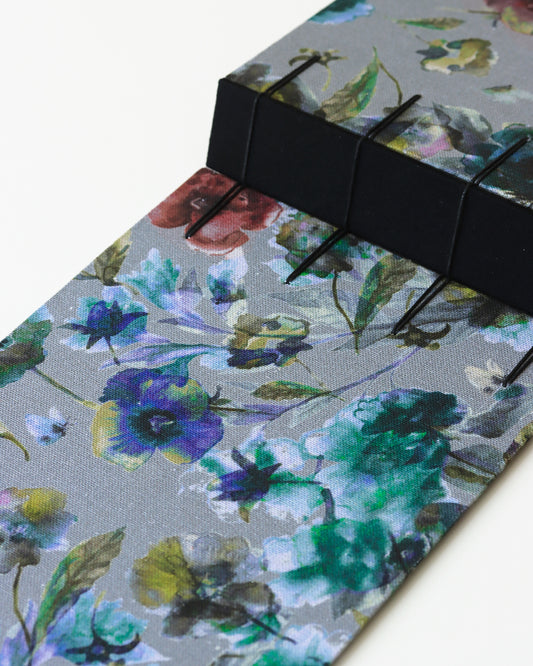 Album medio fotografia orizzontale, rilegatura crisscross, papaveri