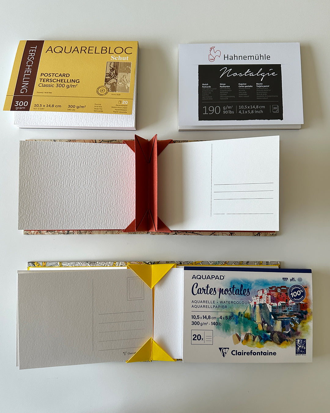 Album cartoline (illustrate) con mappa vintage rete telegrafica mondiale e principali rotte di navigazione