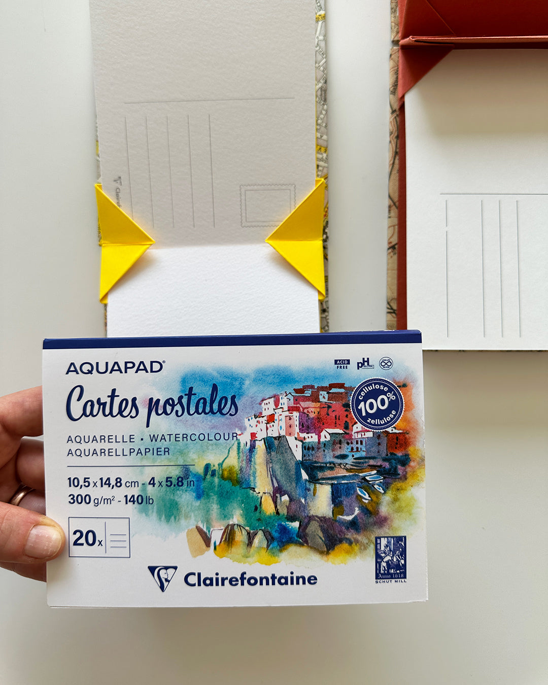Album cartoline (illustrate) con mappa vintage rete telegrafica mondiale e principali rotte di navigazione