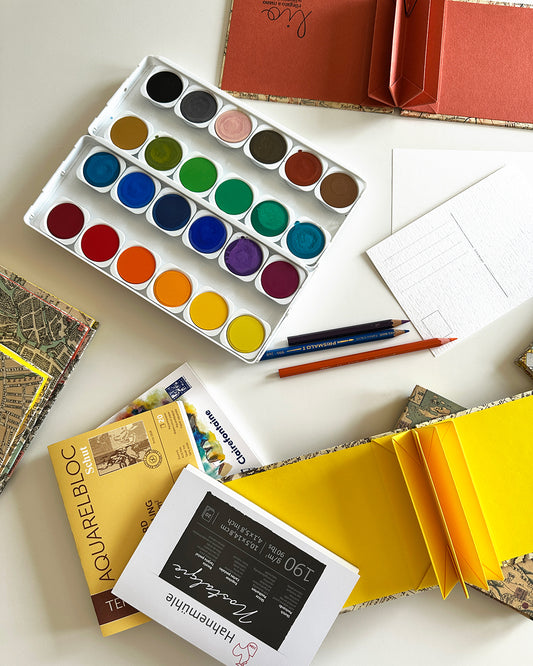 Album cartoline (illustrate) con mappa vintage Parigi 1922