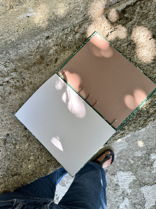 Quaderno disegno mixed media bandana verde scuro