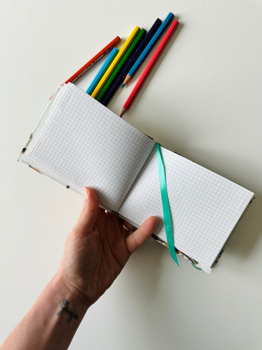 Quaderno tascabile | diario dei segreti (a quadretti) | rilegatura francese cartonata | autunno nel bosco