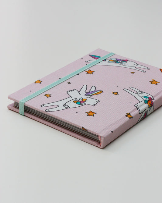 Quaderno appunti e schizzi | diario bimbə | rilegatura francese cartonata | unicorni