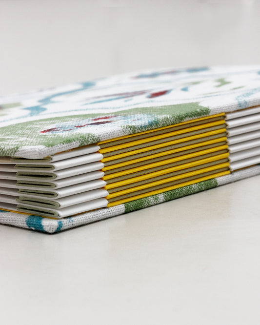 Ricettario formato A5, maioliche verde, azzurro e rosso