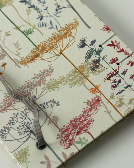 Quaderno Appunti, Formato A5, Algacarta, Ombrellifere (con elastico e busta)