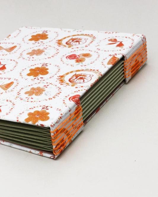 Album primavera fiori bianco & arancione