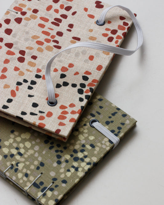 Quaderni tascabili Markers pois (elastico) verde e salmone, grigio