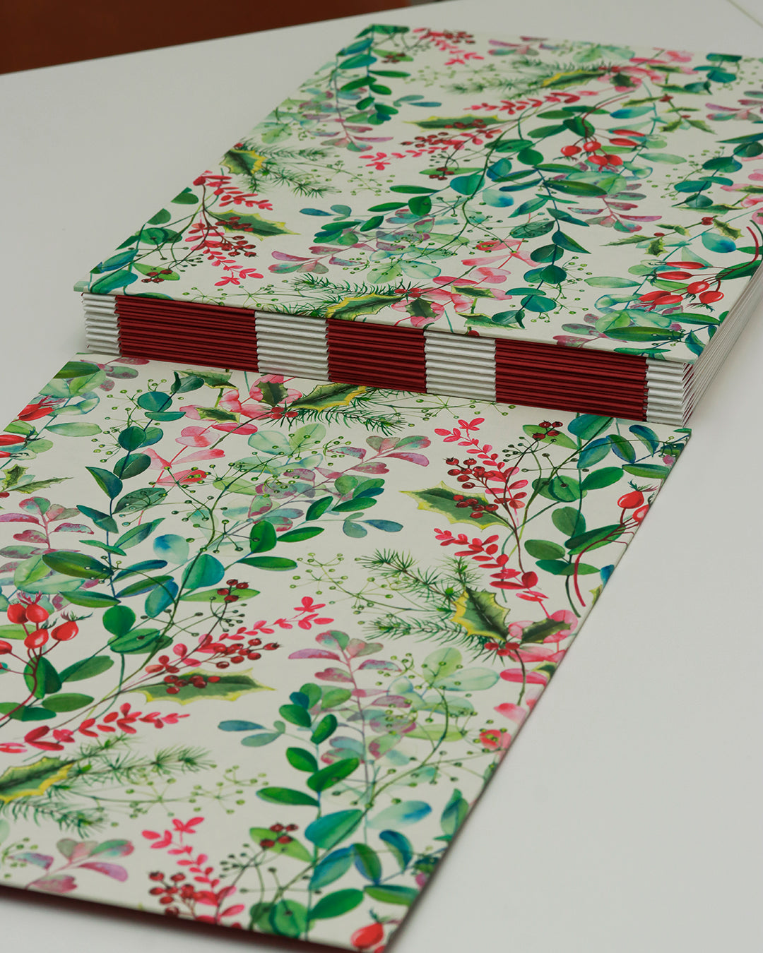 Quaderno grande Acquarello (Hahnemühle 100% cotone, cold pressed) Composizione floreale di Natale