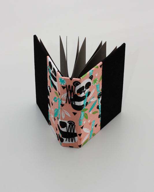 Album piccolo fotografia | cucitura esposta sul dorso rigido | panda