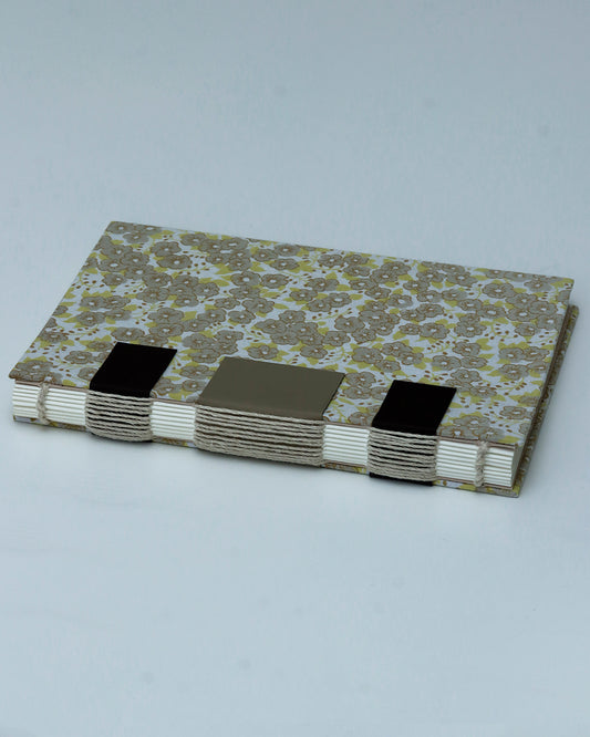 Quaderno da corredo formato A5 Appunti Bauletto Fiorellini tortora e verde