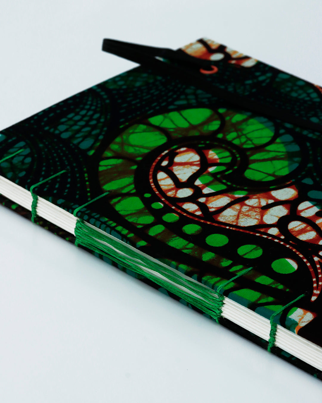Quaderno formato A5 wax Appunti arabesco verde e verde acqua (elastico e busta)