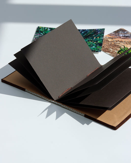 Album piccolo fotografia | cucitura esposta sul dorso rigido | cuoio