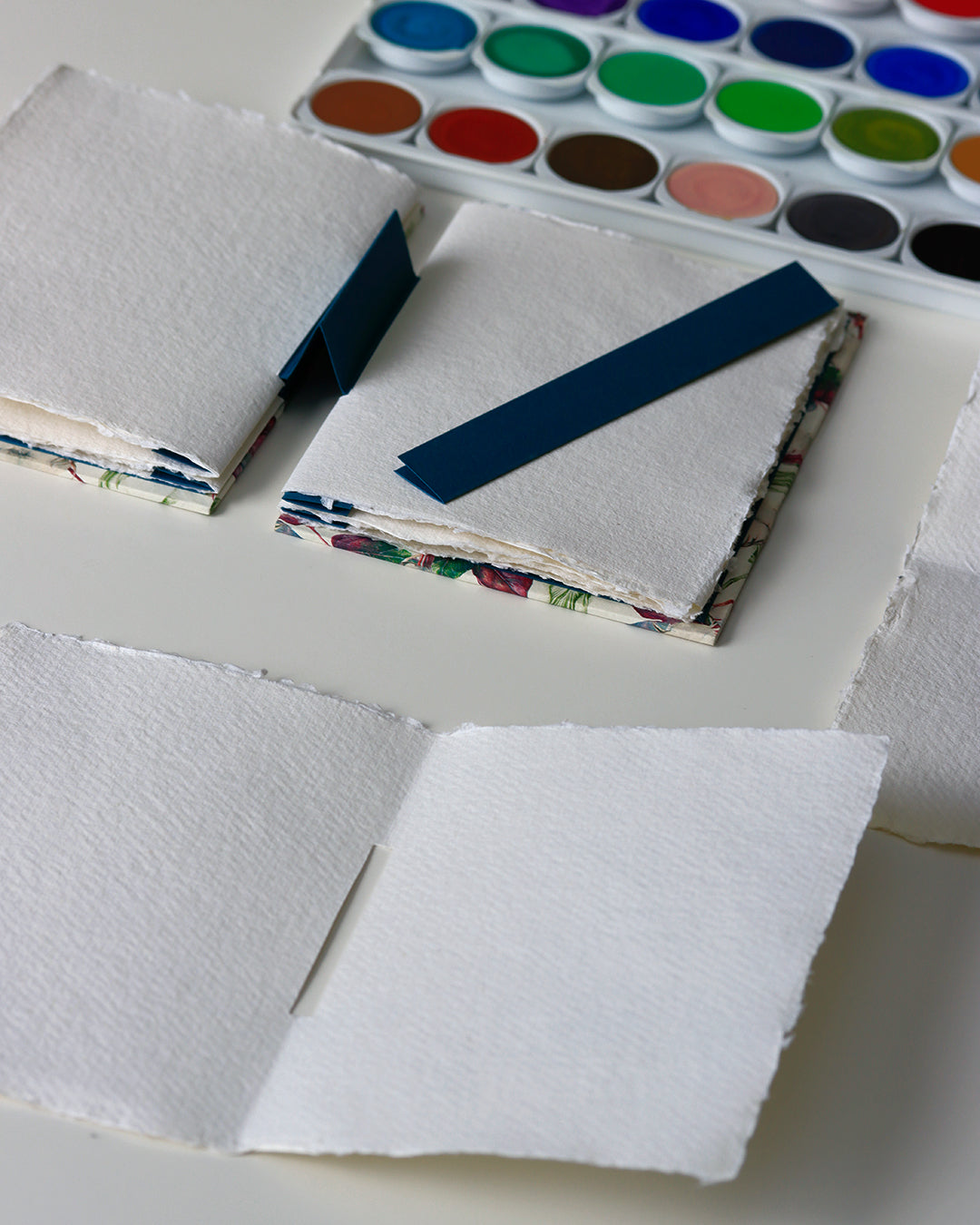 Quaderno A6 Acquarello, Collage e Calligrafia 100% cotone, fiori di cotone