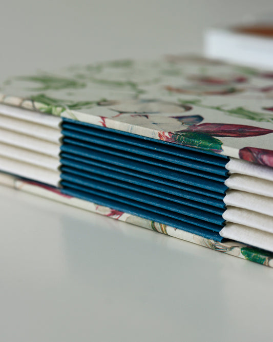 Quaderno A6 Acquarello, Collage e Calligrafia 100% cotone, fiori di cotone