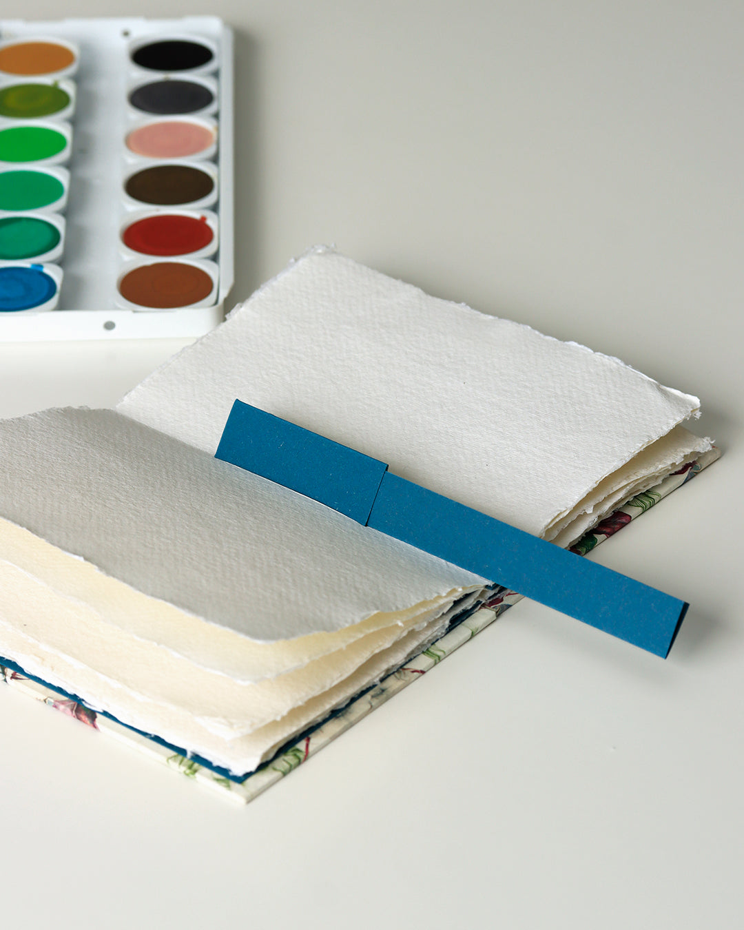 Quaderno A6 Acquarello, Collage e Calligrafia 100% cotone, fiori di cotone