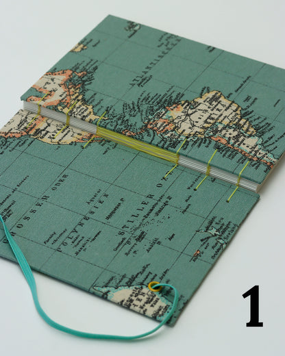Quaderno Appunti Formato A5 Mappamondo con busta ed elastico