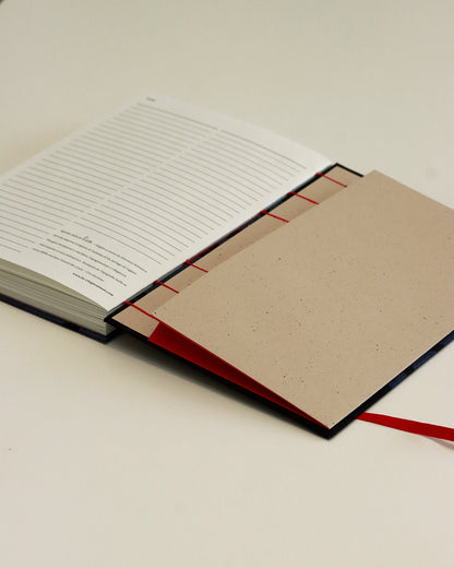 Agenda 2026 fili su jeans (mix copta e francese con elastico e busta)