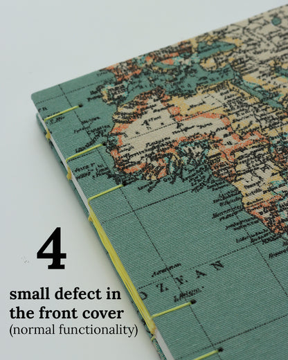 Quaderno Appunti Formato A5 Mappamondo con busta ed elastico