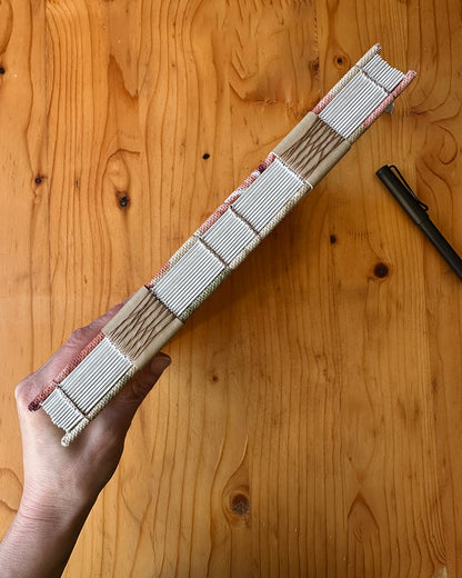 Quaderno guestbook quadrato con carta di birra rivestito con tessuto floreale