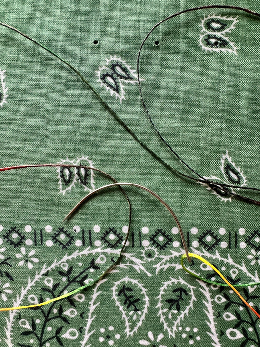 Quaderno disegno mixed media bandana verde scuro
