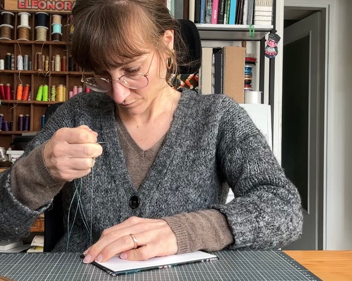 serie di quaderni personalizzati rilegati a mano