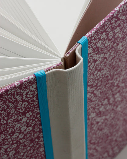Quaderno Scrittura Creativa (rigato) floreale lilla, azzurro e beige