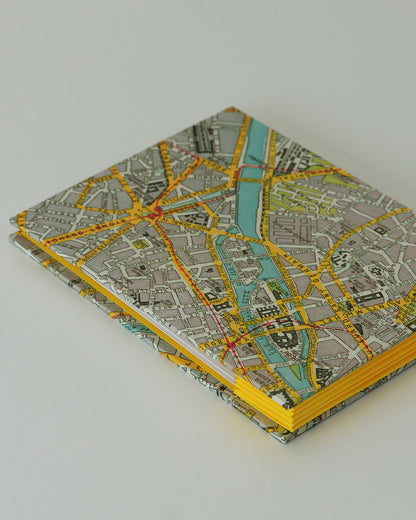Album cartoline (illustrate) con mappa vintage Parigi 1922