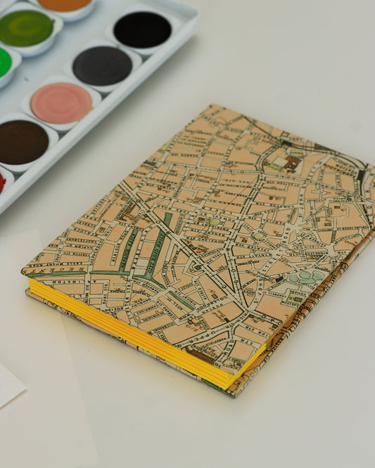 Album cartoline (illustrate) con mappa vintage del centro di Londra 1920