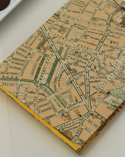 Album cartoline (illustrate) con mappa vintage del centro di Londra 1920