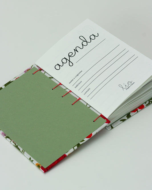 Agenda delle ricorrenze fiori di campo (copta con elastico)