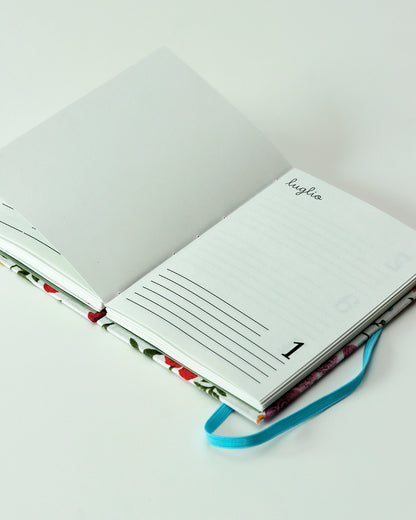 Agenda delle ricorrenze fiori di campo (copta con elastico)