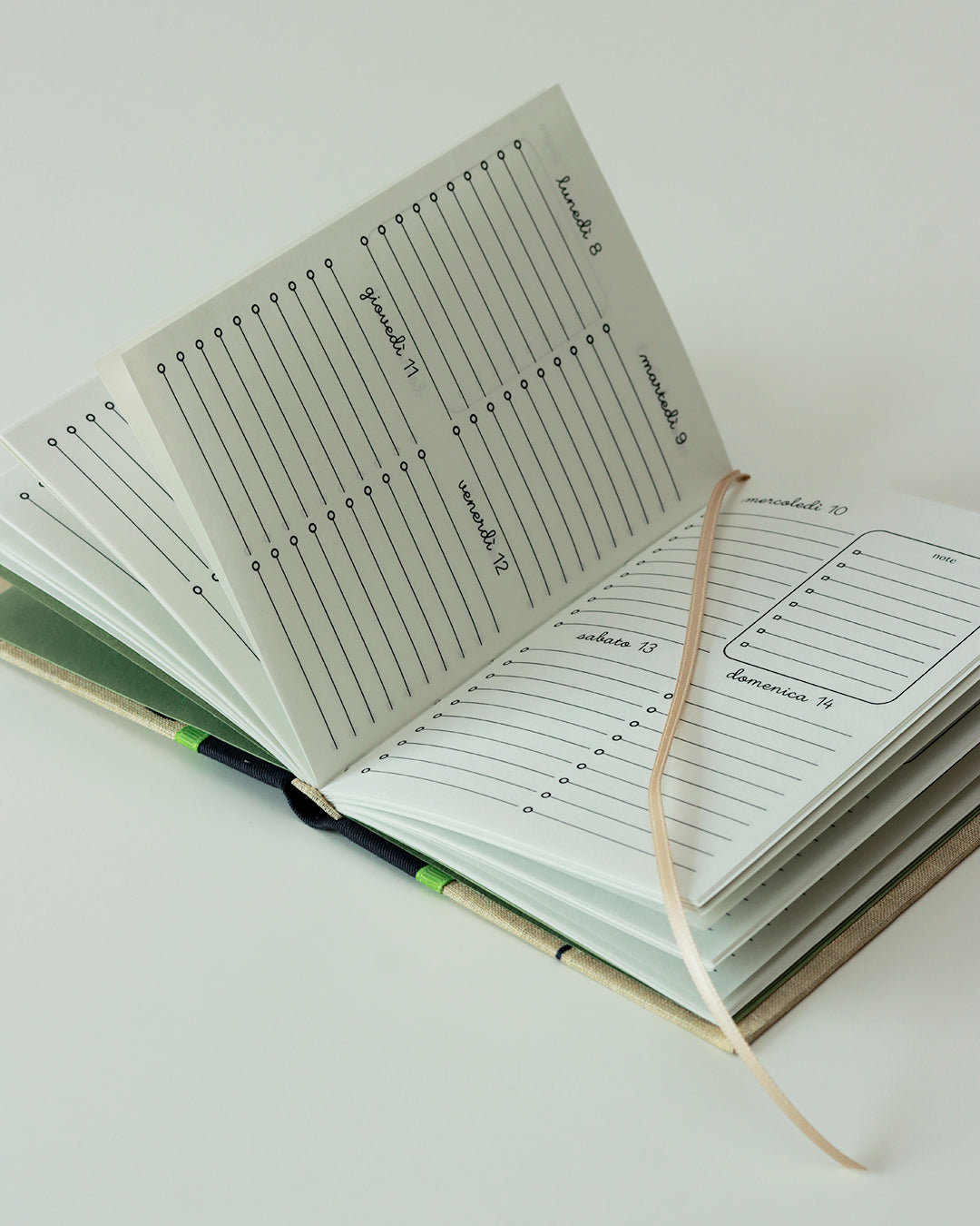 Agendina 2026 geometria minimale (dorso arrotondato)