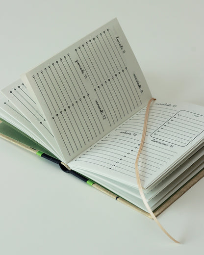 Agendina 2026 geometria minimale (dorso arrotondato)