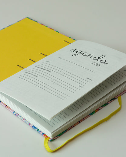 Agenda 2026 flora caraibica (copta con elastico)