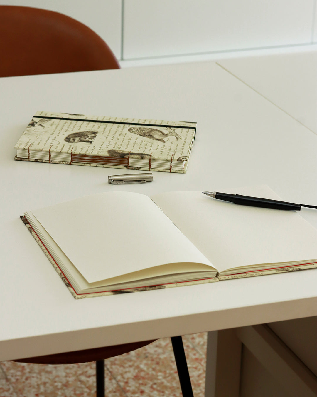 Quaderno Appunti, Formato A5, Algacarta, animali del bosco (con elastico e busta)