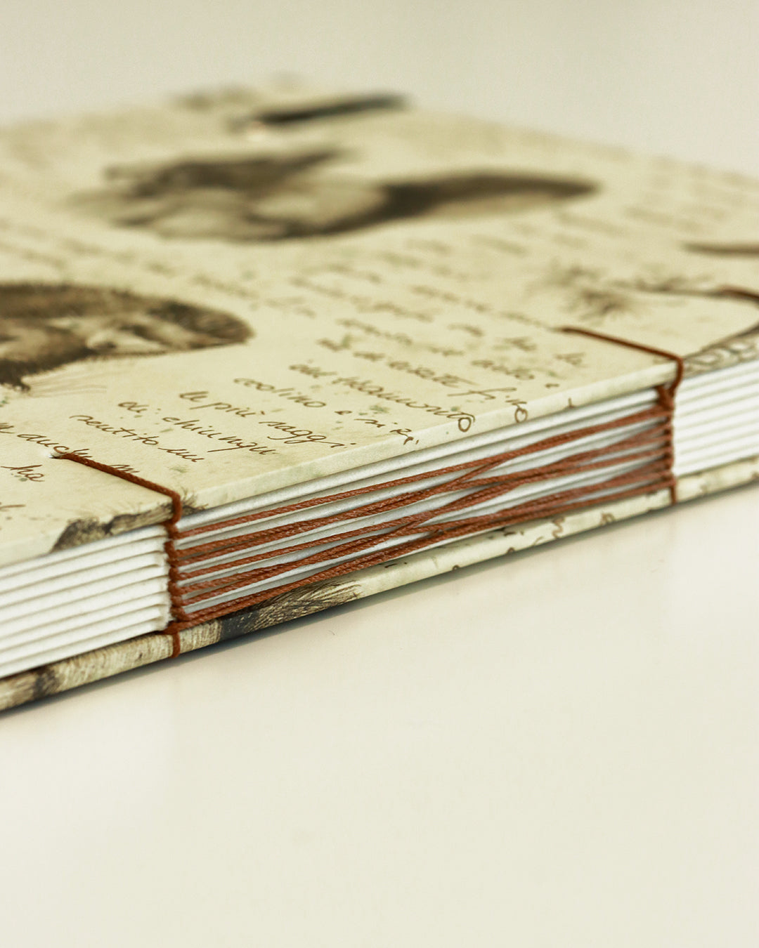 Quaderno Appunti, Formato A5, Algacarta, animali del bosco (con elastico e busta)