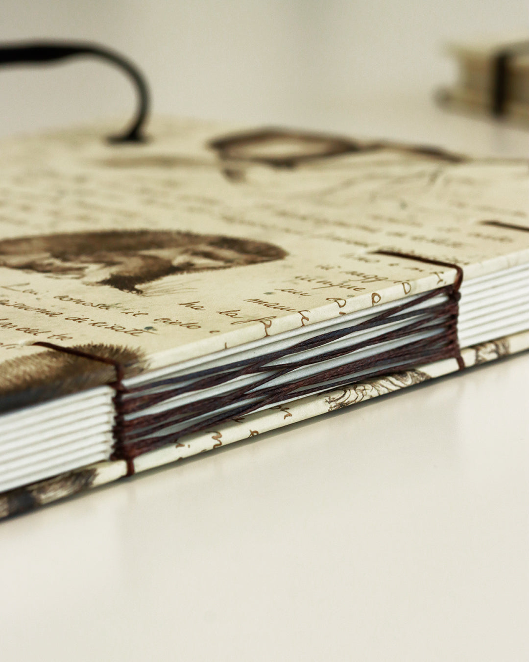 Quaderno Appunti, Formato A5, Algacarta, animali del bosco (con elastico e busta)