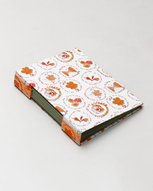 Album primavera fiori bianco & arancione