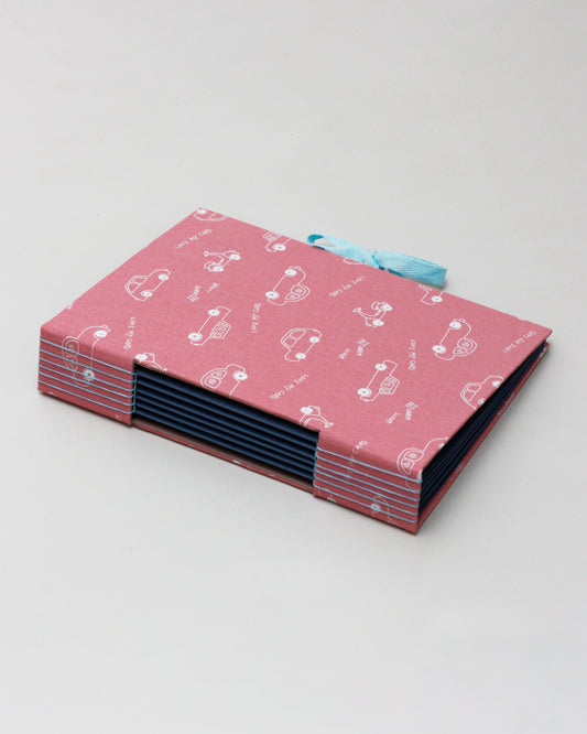 Album primavera macchinine rosa e blu