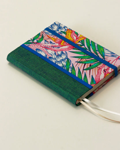 Agendina 2026 flora caraibica (dorso arrotondato con elastico e pagine bianche extra)