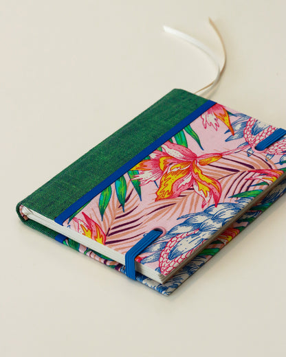 Agendina 2026 flora caraibica (dorso arrotondato con elastico e pagine bianche extra)