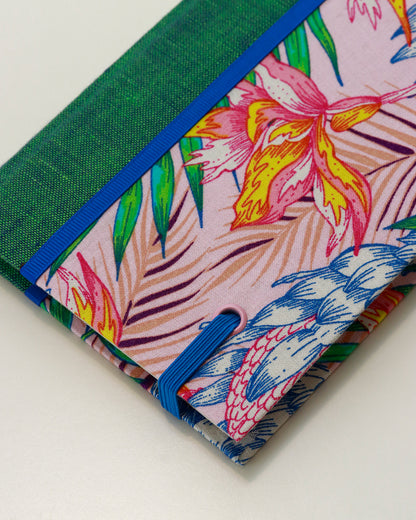 Agendina 2026 flora caraibica (dorso arrotondato con elastico e pagine bianche extra)